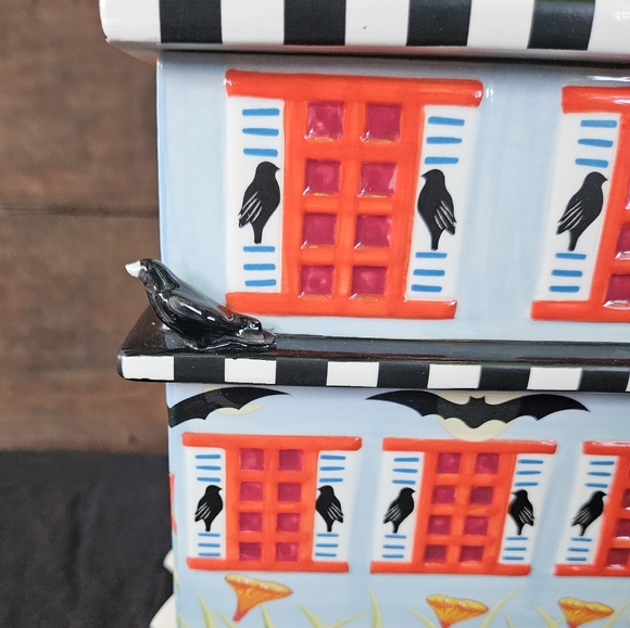 Mackenzie Childs Spooky House Halloween Cookie Jar - Picture 7 of 11
